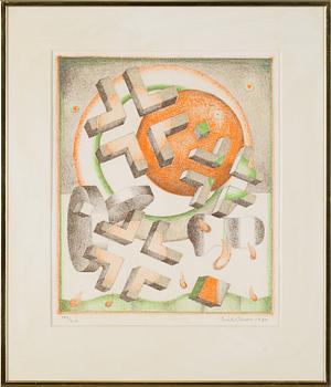 Erik Olson · ERIK OLSON, färglitografi, signerad, daterad 1980, numrerad 149/210.