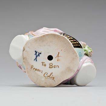 FIGURIN, porslin, Meissen, 1800/1900-tal.