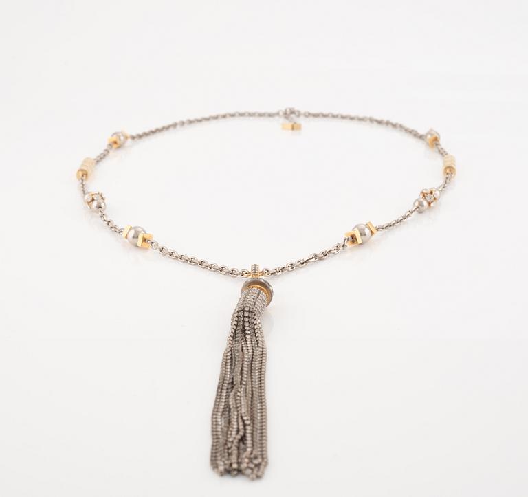 Louis Vuitton, necklace, "All that Jazz Crystal Tassel Pendant necklace".