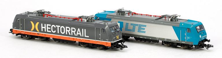 ELEKTRISKA LOK, 2 st, Märklin H0 36831 samt 36602, 1900-talets andra hälft.