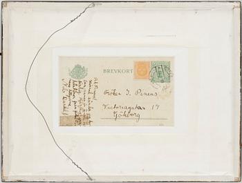 NILS VON DARDEL, akvarell på brevkort, sign o dat på poststpl 1919.