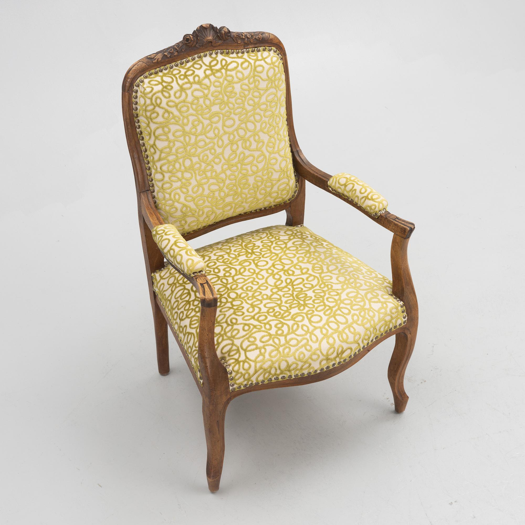 An Armchair, Louis XV style, 19th century.