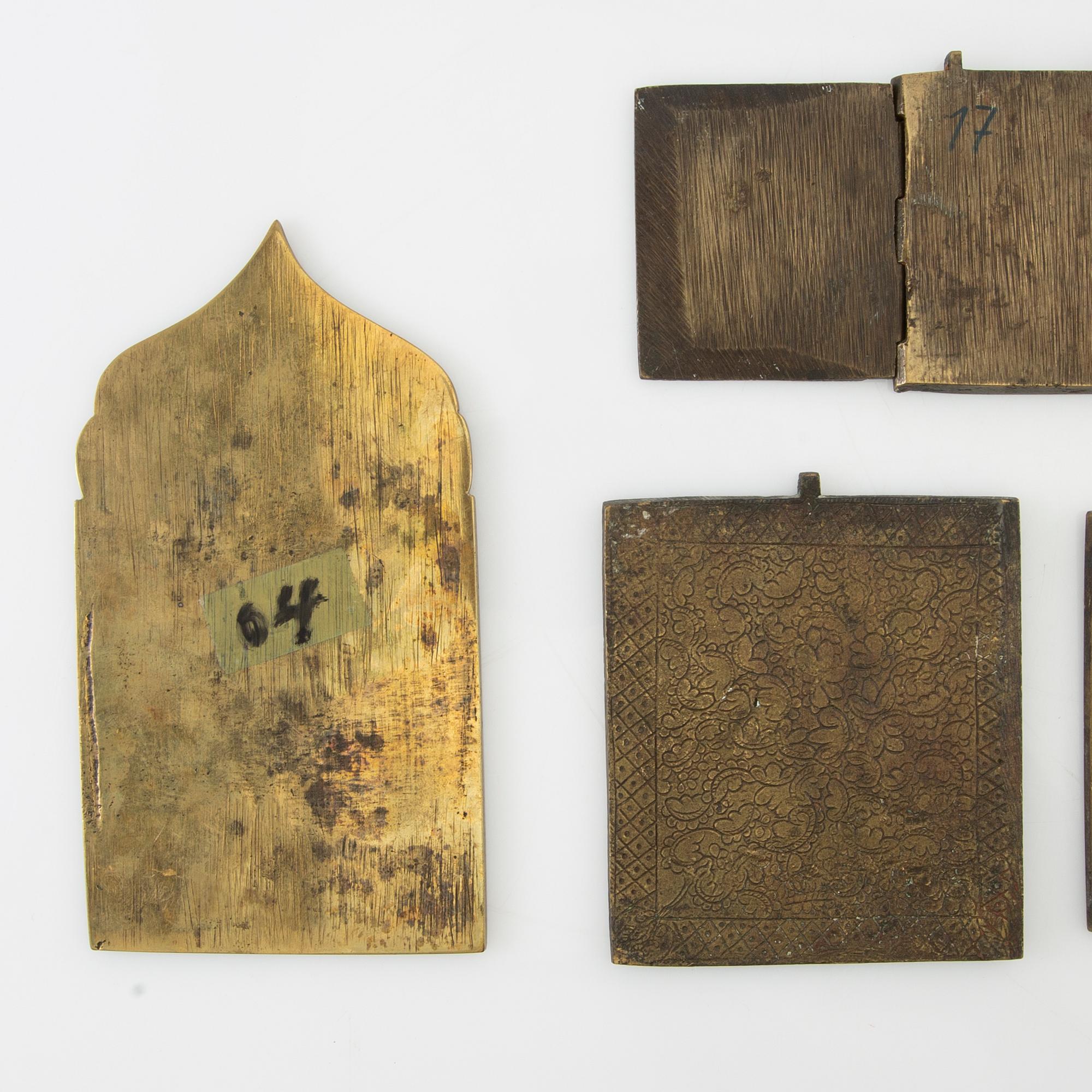 Travel icons 5 pcs Russia 18th/19th century.