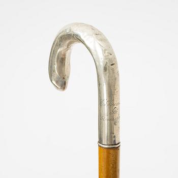 Käppar, 6 st, trä och silver, bl.a. MGAB, Uppsala, 1960.