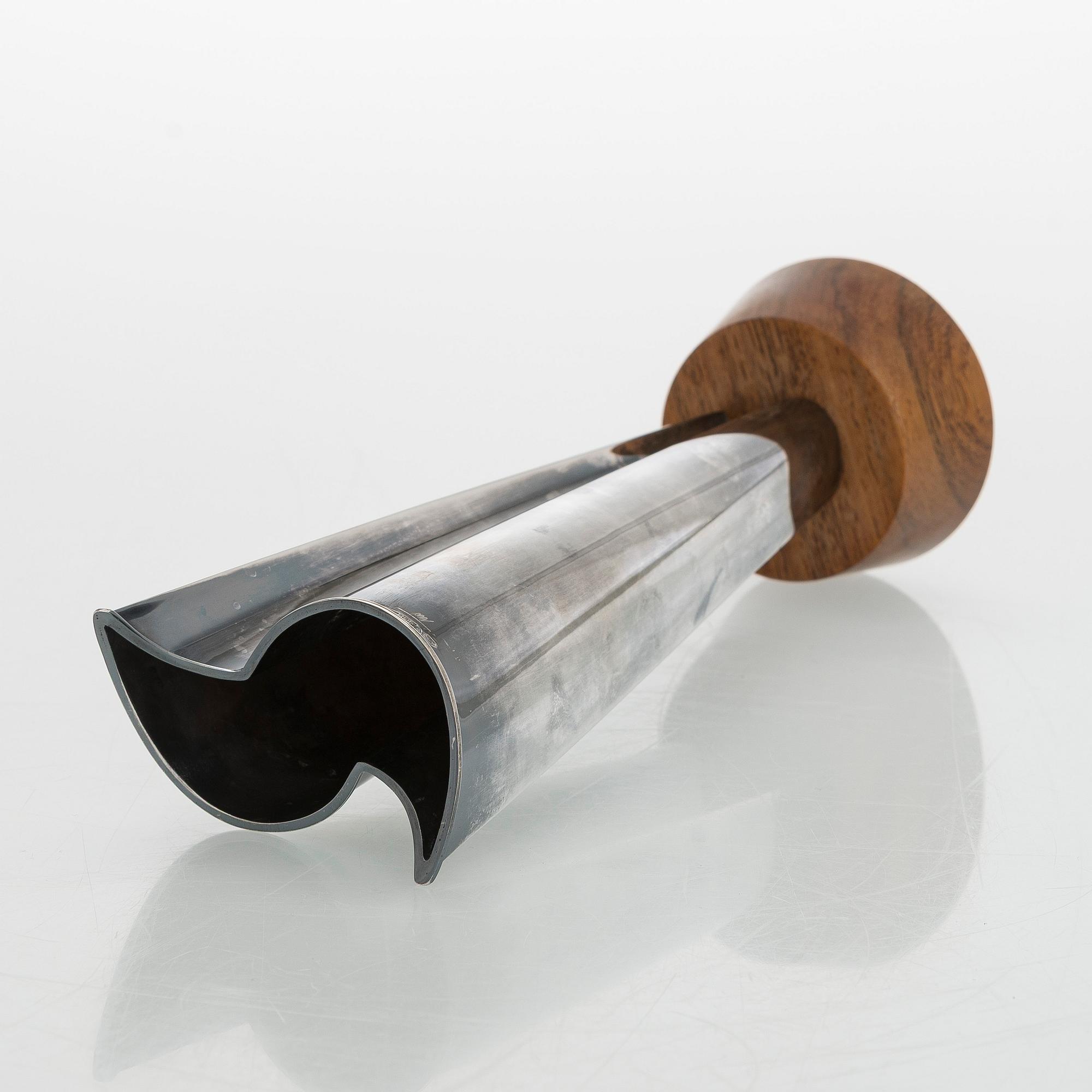 Tapio Wirkkala, a 'Liekki' (Flame) silver vase, Kultakeskus Hämeenlinna 1962.