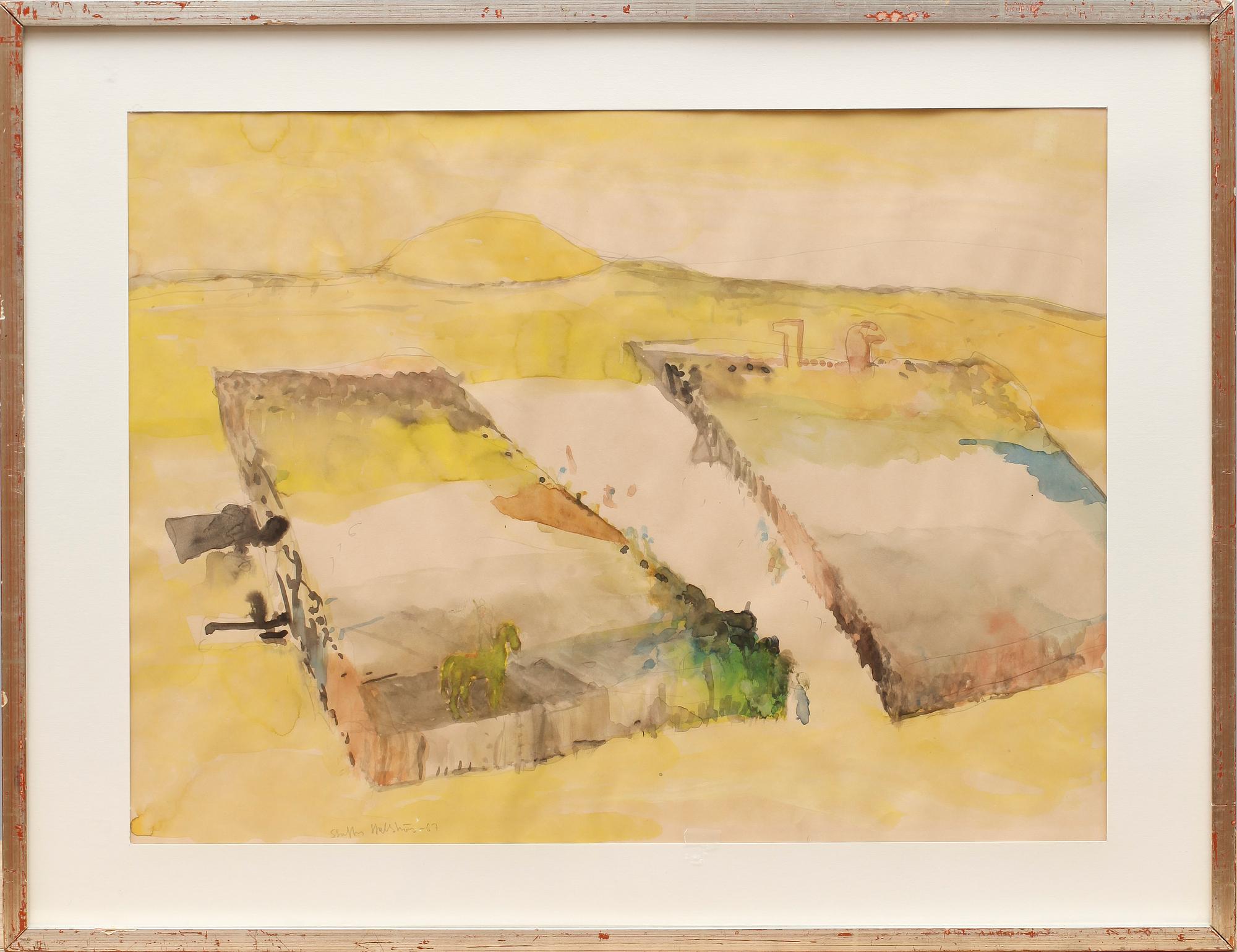 STAFFAN HALLSTRÖM, akvarell, sign o dat -67.