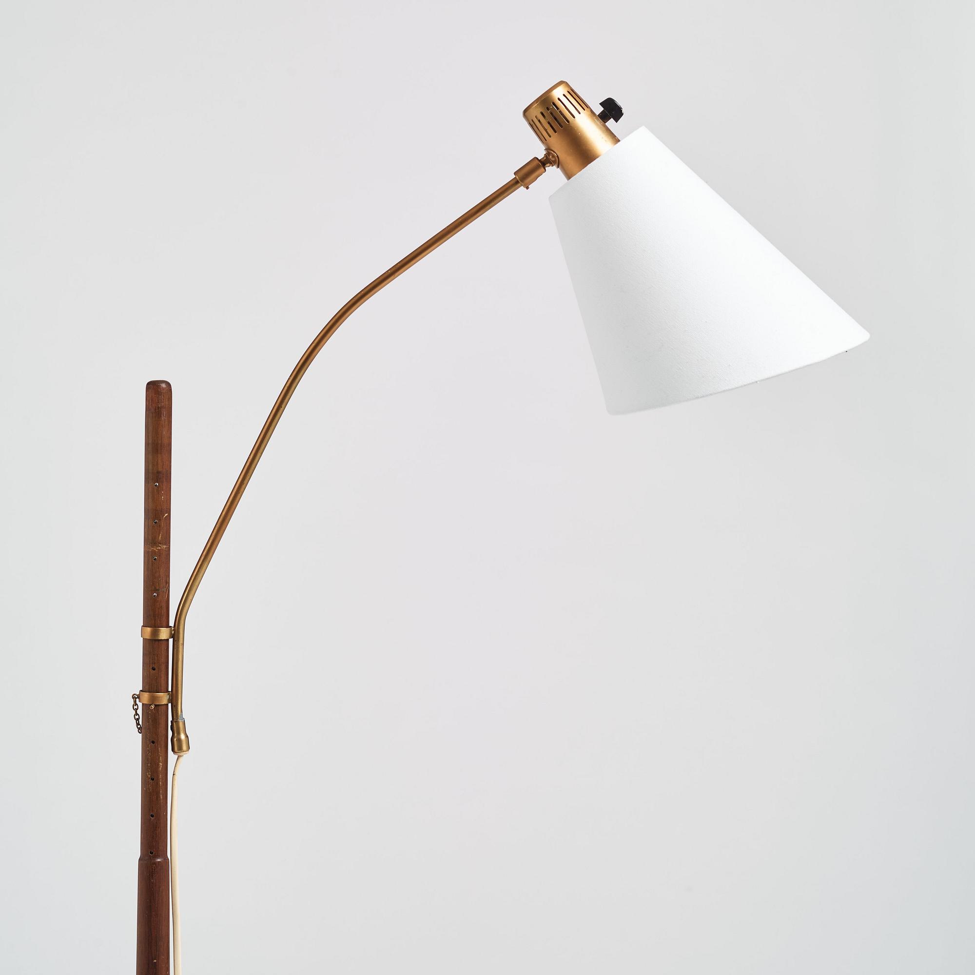 Hans Bergström, golvlampa, modell "539", ateljé Lyktan, Åhus 1940-50-tal.