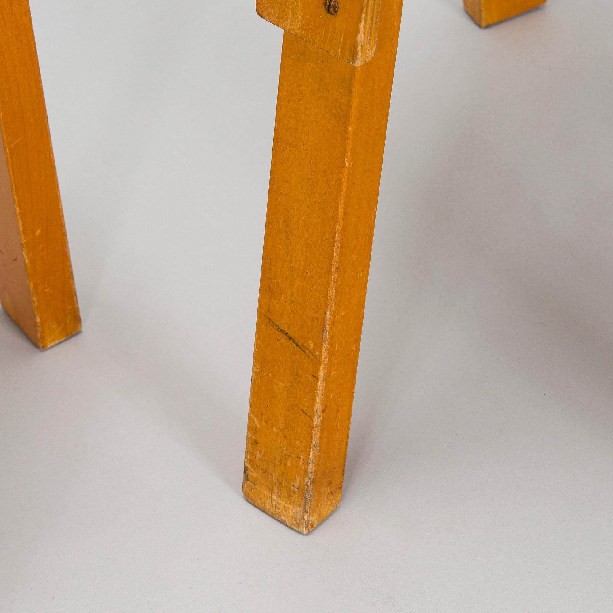Alvar Aalto, a pair of  'A65' chairs for O.Y. Huonekalu- ja Rakennustyötehdas A.B. early 1940s.