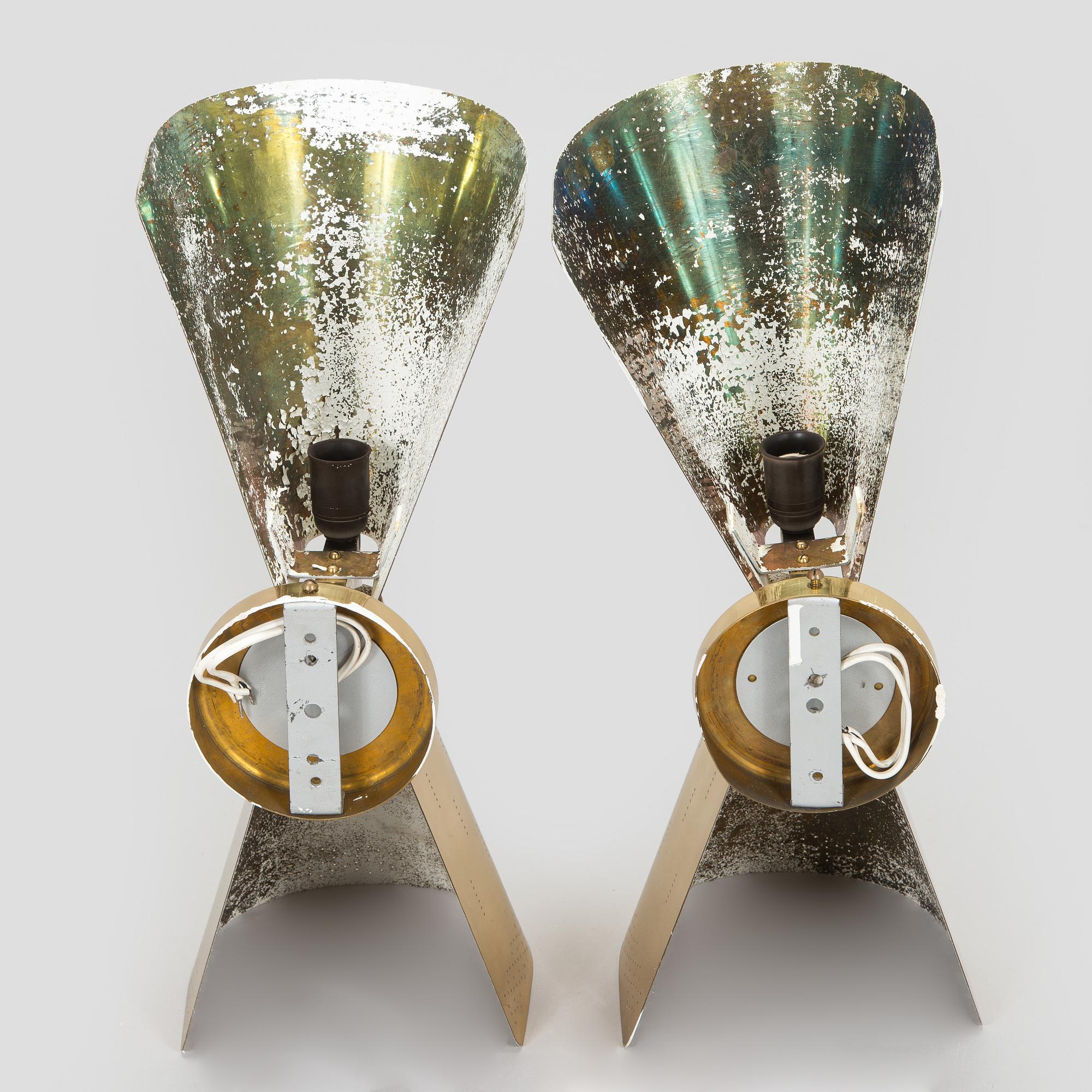Paavo Tynell, a pair of  mid-20th century  wall lights for Taito. Made to order.
