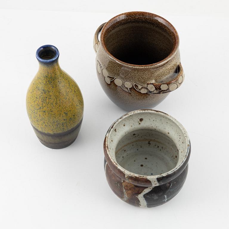 Gösta Millberg, a group of three vases and three pots, Rörstrand.