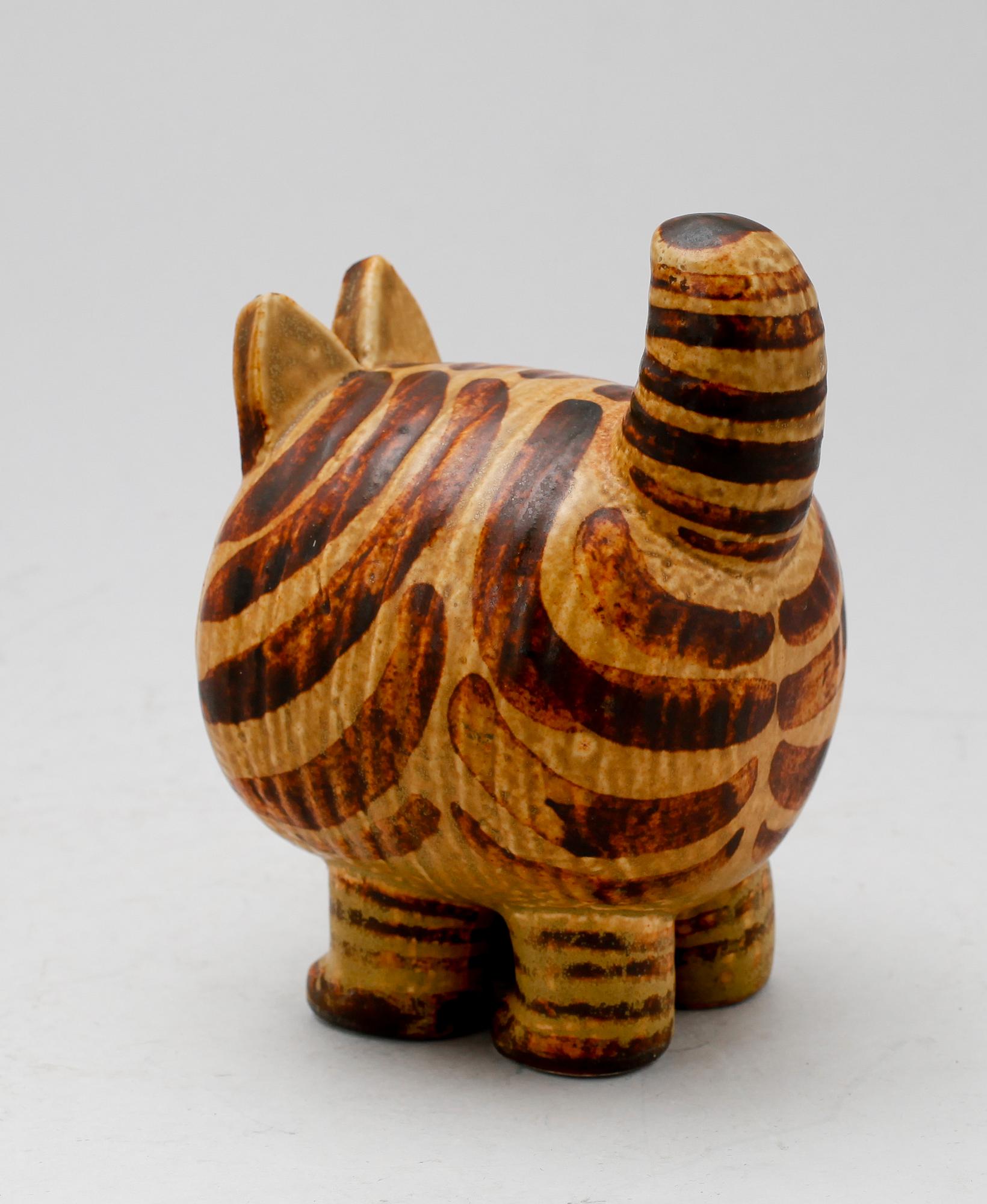 FIGUR, stengods, "Stora Katten", Lisa Larson, Gustavsberg, 1970-tal.