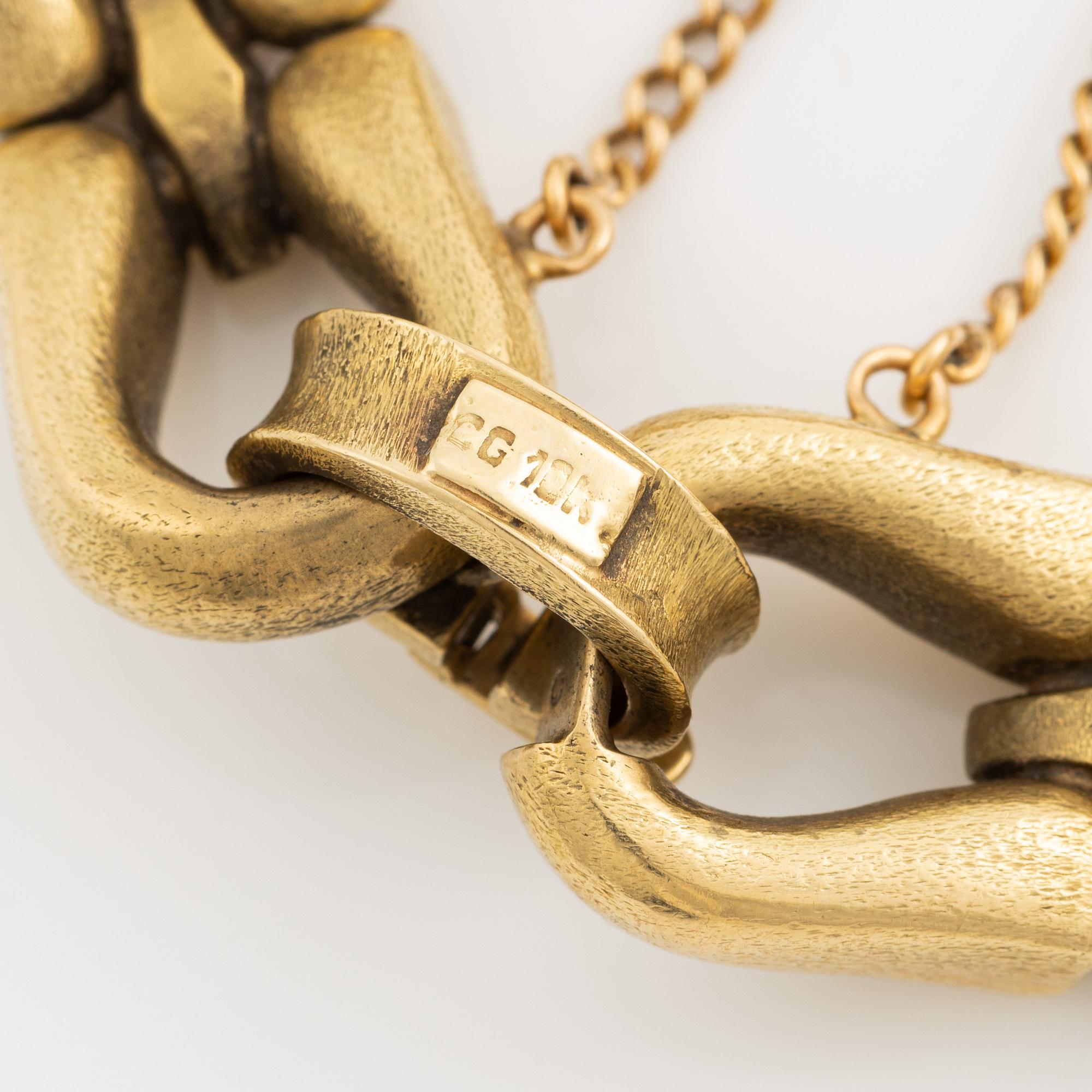 Armband 18K guld, satinerat.