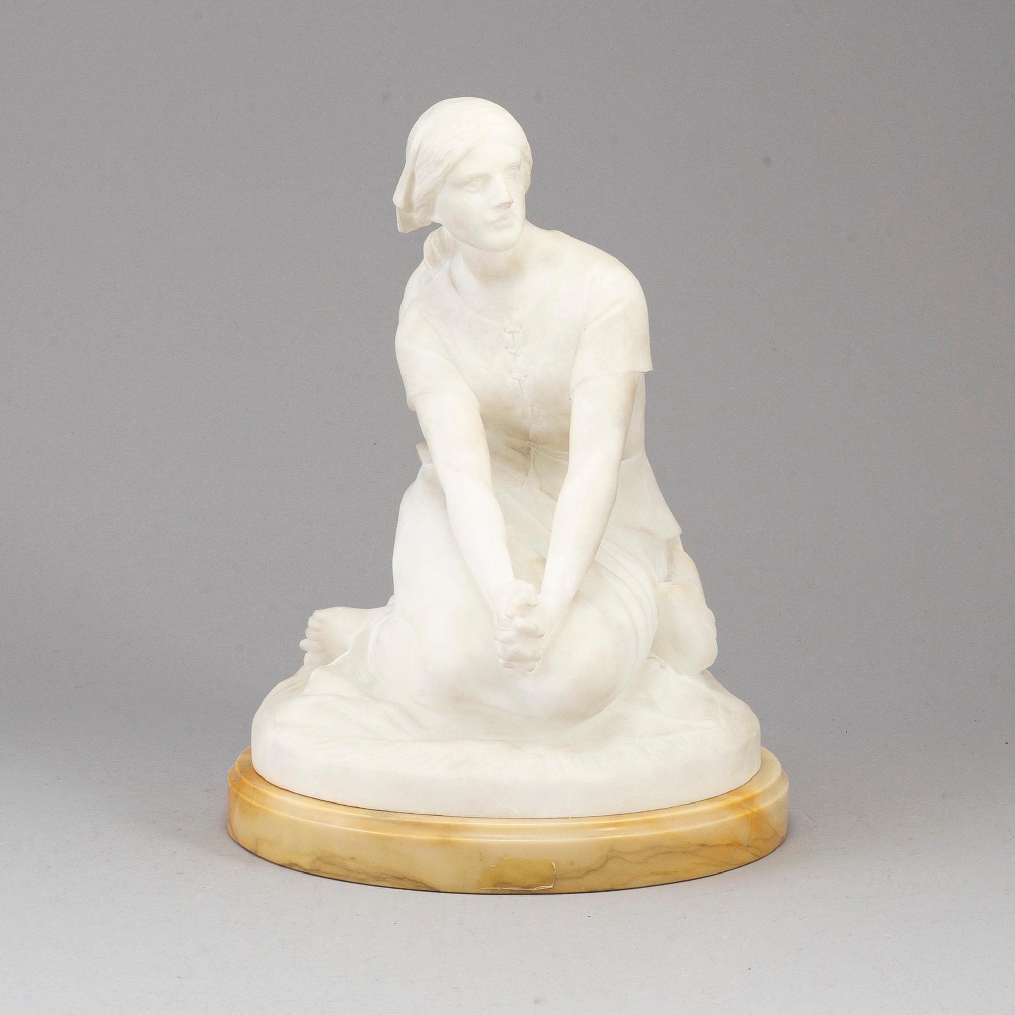 SKULPTUR, alabaster, omkring 1900.