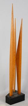 JOHNNY MATTSSON, skulptur, teak, monogramsign.