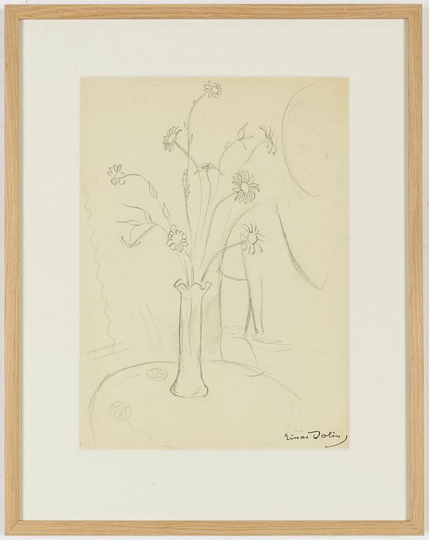 Einar Jolin, pencil drawing, stamped signature Einar Jolin.