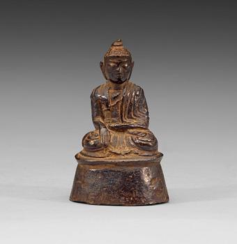 A bronze Buddha, Ming dynasty.