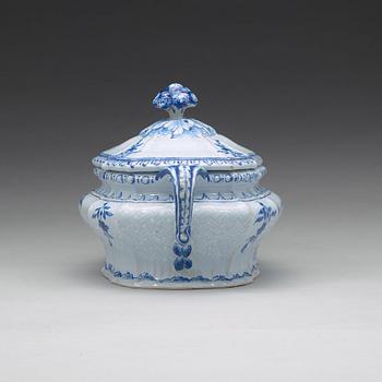 A Swedish faience tureen with cover, Rörstrand 18th Century.