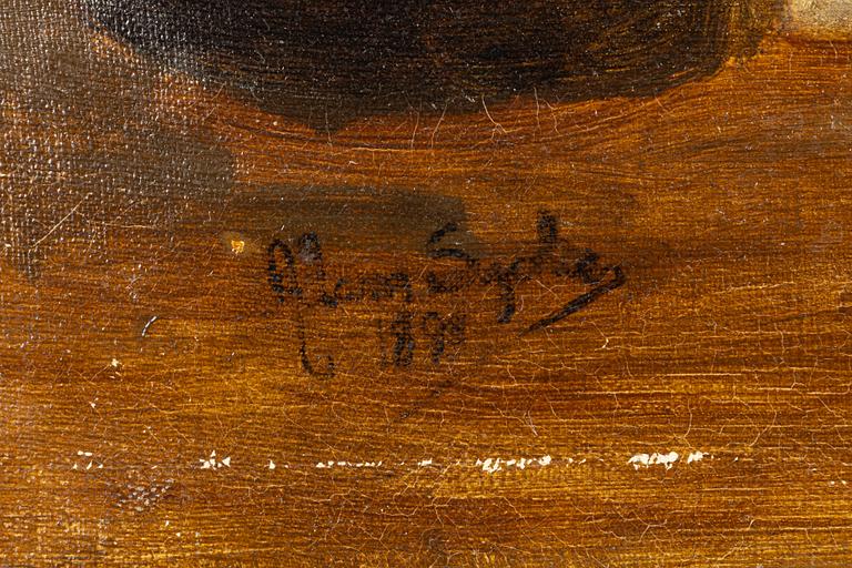 Unknown artist, 19th century, Girl with Cat.