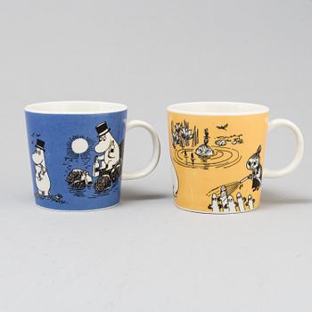 MUMINMUGGAR, 2 st, porslin, "Moomin Characters", Arabia, Finland, 1991-9.