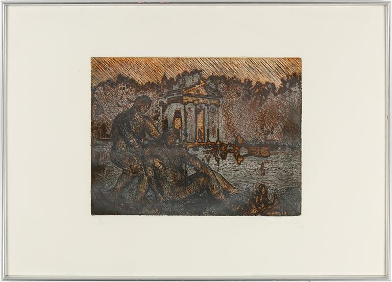 SANDRO CHIA, carborundumetsning, signerad, numrerad 15/50, daterad -85.