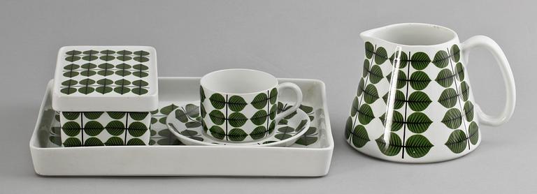 SERVIS, 23 delar, porslin, "Berså" Stig Lindberg, Gustavsberg, 1960/70-tal.