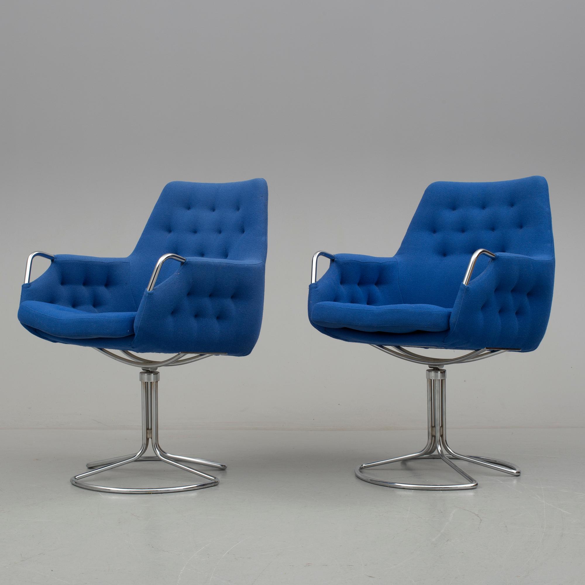 FÅTÖLJER, ett par, "Master", Bruno Mathsson, Dux, 1900-talets sista kvartal.