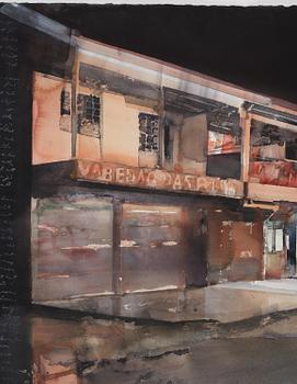 Lars Lerin, "Gata i Caxias, Brasilien".