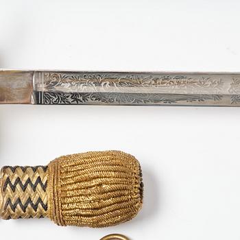 Sabel svensk, m/1915 för sjöofficer, med balja.