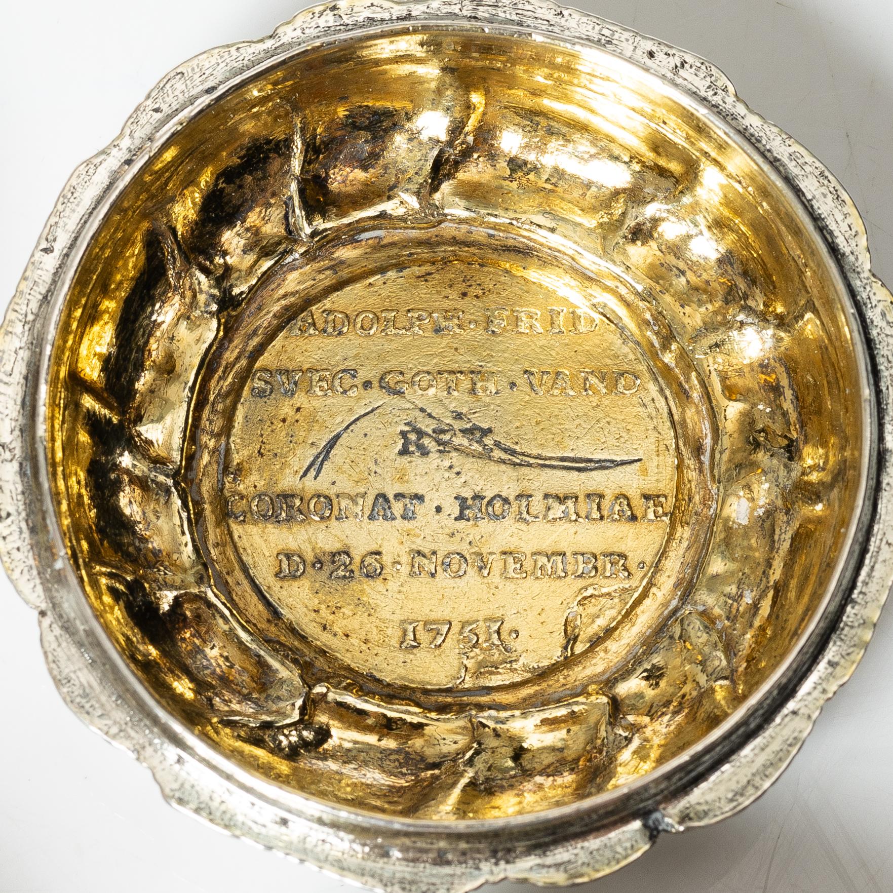 A set of three 18th/19th century silver snuff boxes.