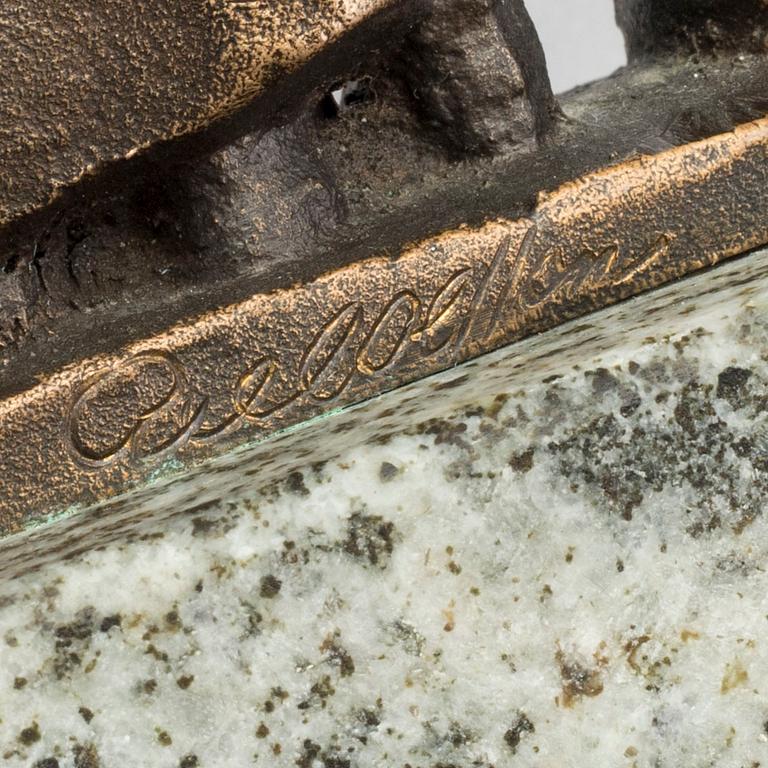 AXEL OLSSON, sculpture, bronze. Signed.