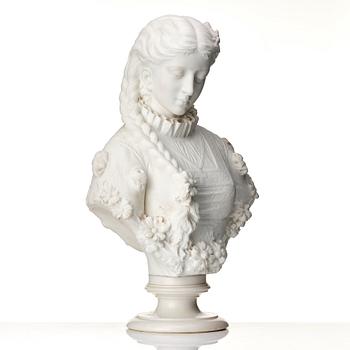 Italian school 19th Century. Renaissance lady with braids.