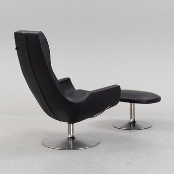 A 'Clipper' lounge chair with stool by Carl-Henrik Spak for Ire.