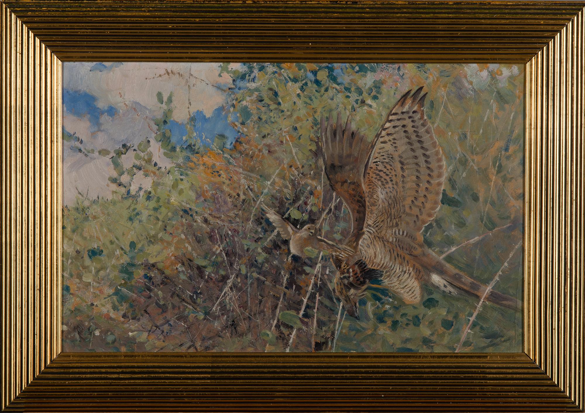 OIDENTIFIERAD KONSTNÄR, olja på kartong, osignerad, sekelskiftet 1800/1900.