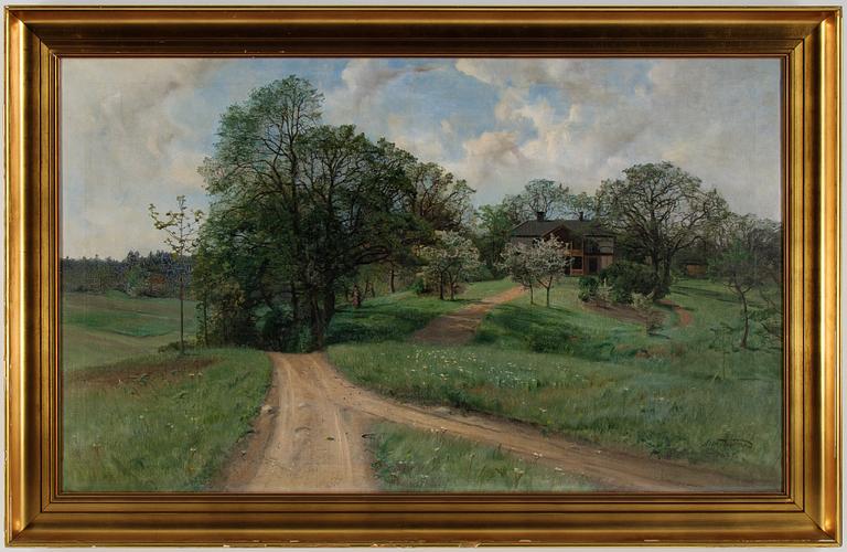 Alfred Thörne, oil on canvas, signed and dated 1887.