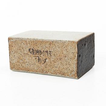 Guido Gambone, a stoneware vase/flask, italy, 1950's.