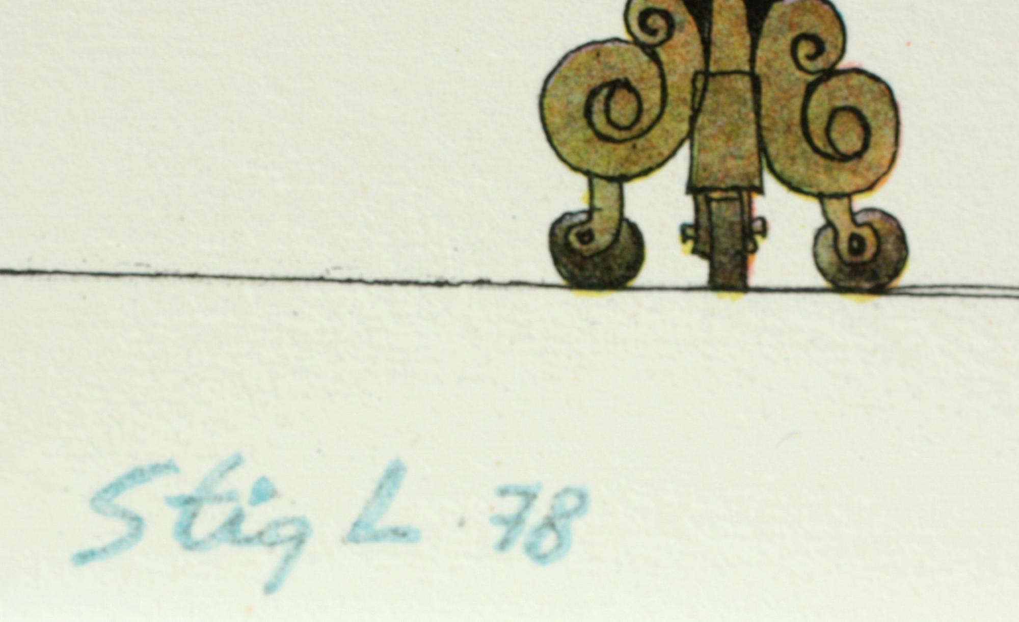 STIG LINDBERG, färglitografi, sign o dat 78 i trycket.