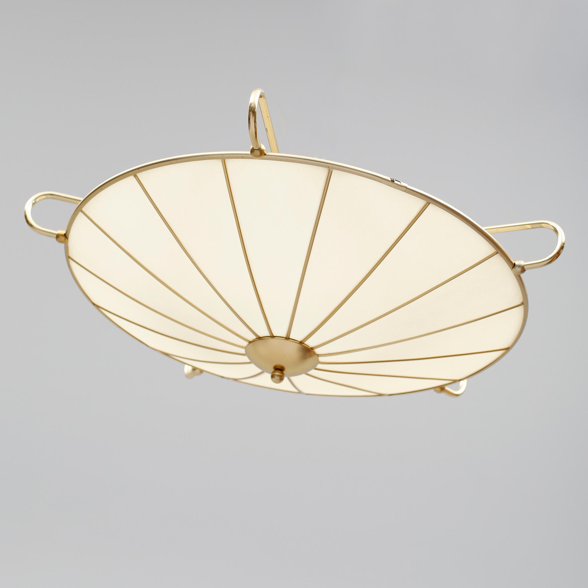 TAKPLAFOND, mässing, 1900-talets mitt. Diameter ca 65 cm.