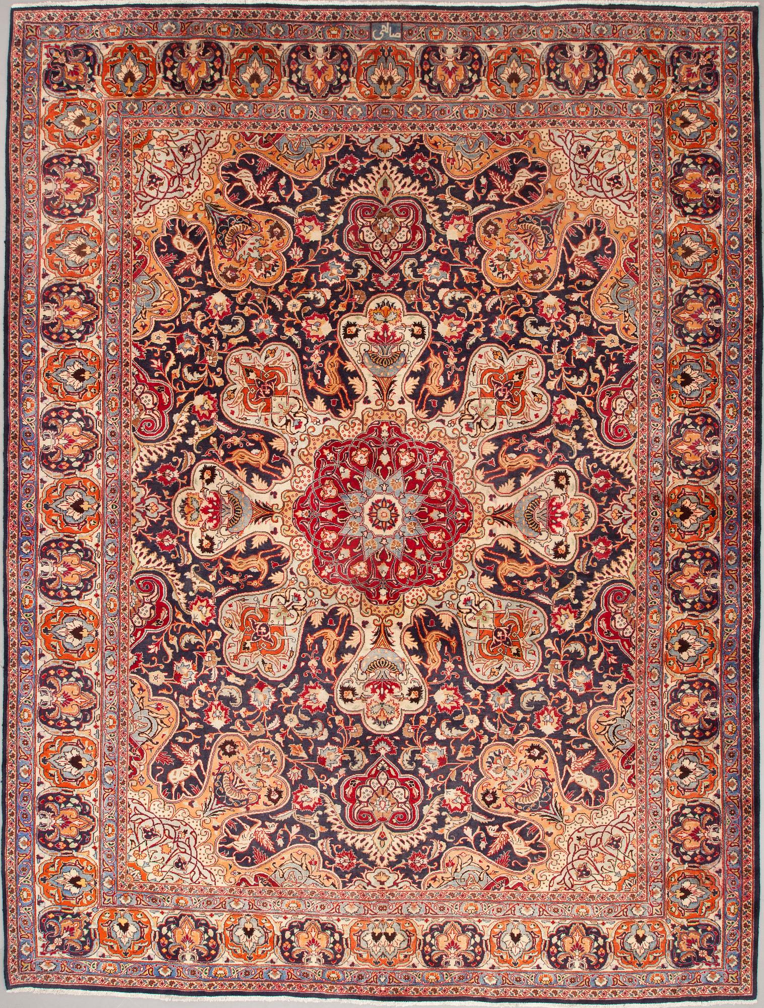 MATTA, old, Persien, figural, signerad, ca 390 X 294 cm.