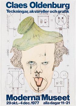 Claes Oldenburg · CLAES OLDENBURG, a signed exhibition poster.