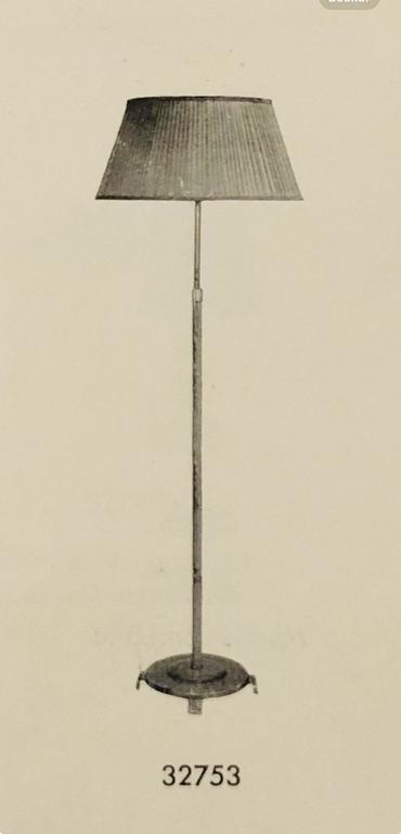 Bertil Brisborg, a model "32753" floor lamp, Nordiska Kompaniet, Sweden, 1950s.