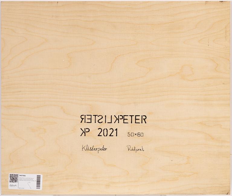 KlisterPeter, ink on papaer laid down on panel, signed. dated 2021 verso.