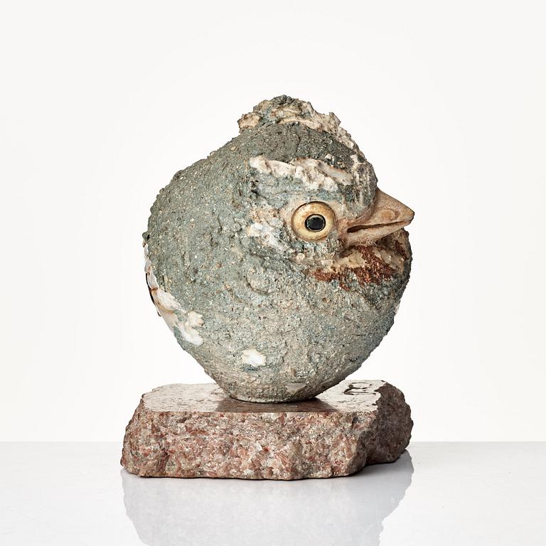 Tyra Lundgren, a stoneware sculpture of a bird, Sweden 1960's.