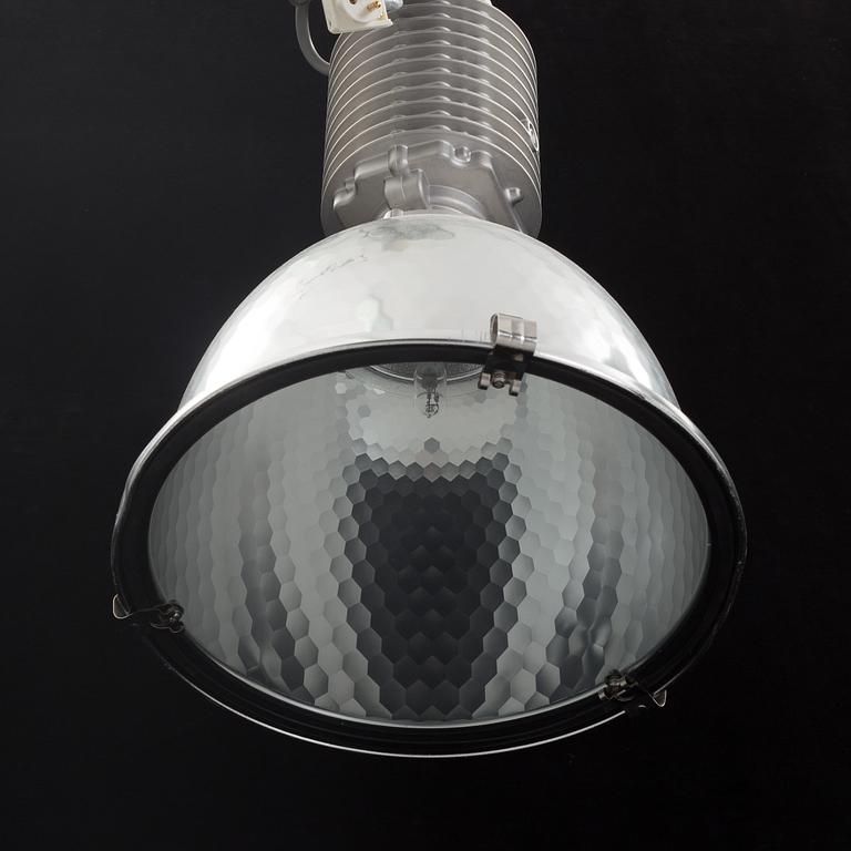 A pair of 20th century industrial ceiling lamp marked Zumtobel Staff.