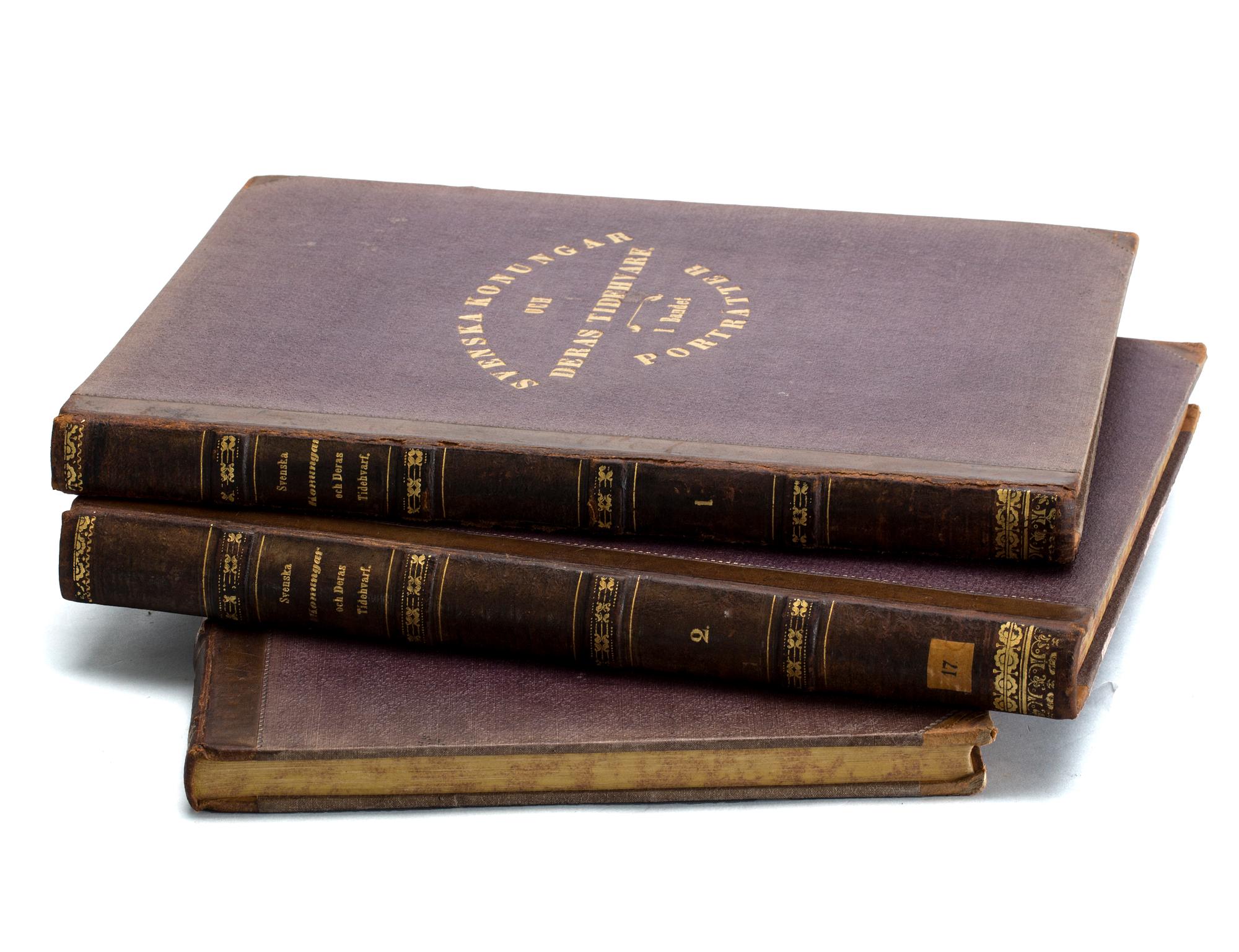 BÖCKER, 3 volymer, "Svenska konungar och deras tidevarf" 1830-43.