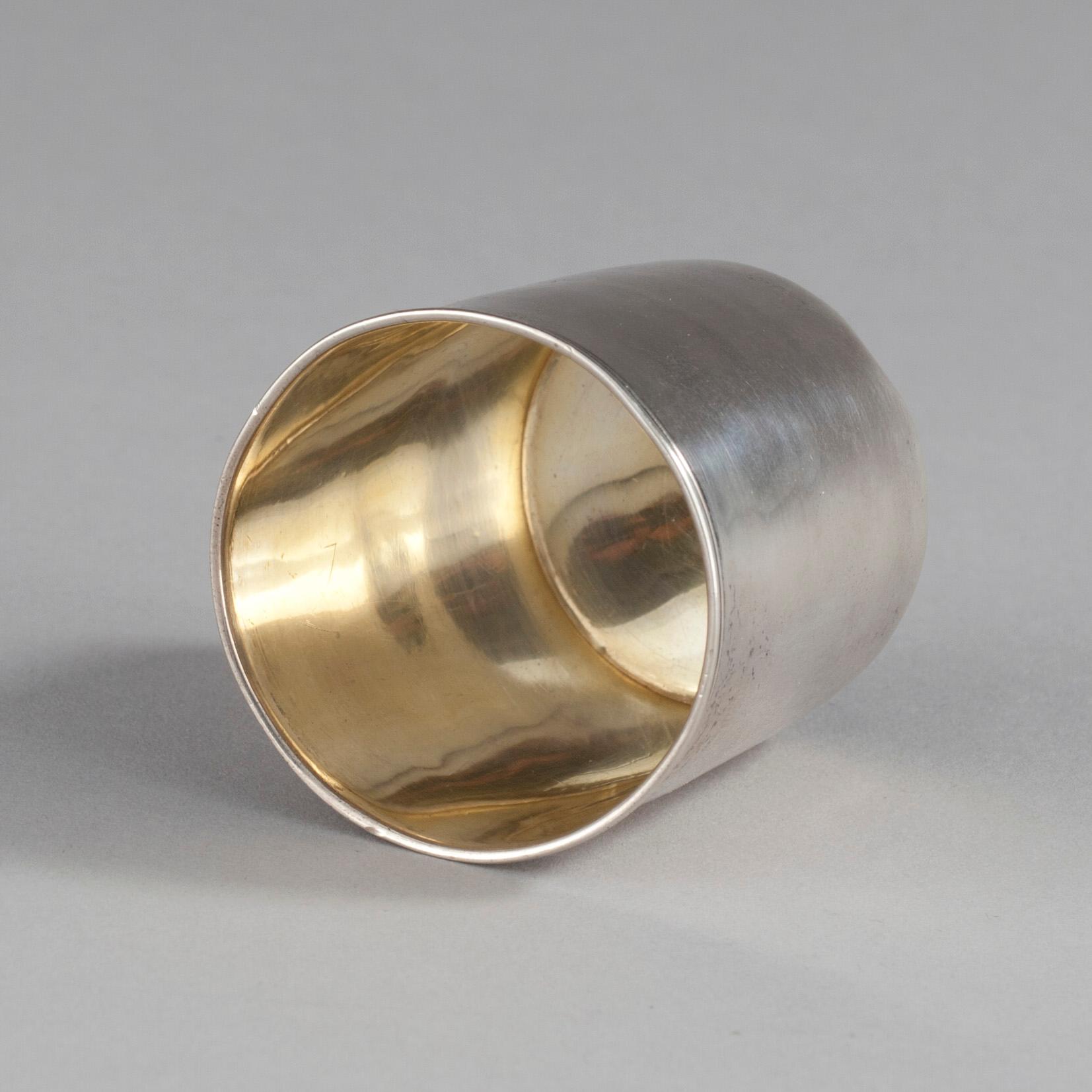 BÄGARE, silver, Efim Sidorov (Ефим Сидоров 1833-41), S:t Petersburg 1836. Vikt ca 42,8 g.