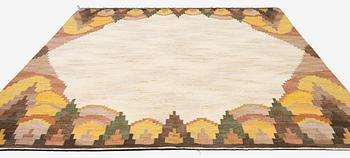 Judith Johansson, a carpet, "Björkhult", flat weave, ca 357 x 248 cm, signed JJ.