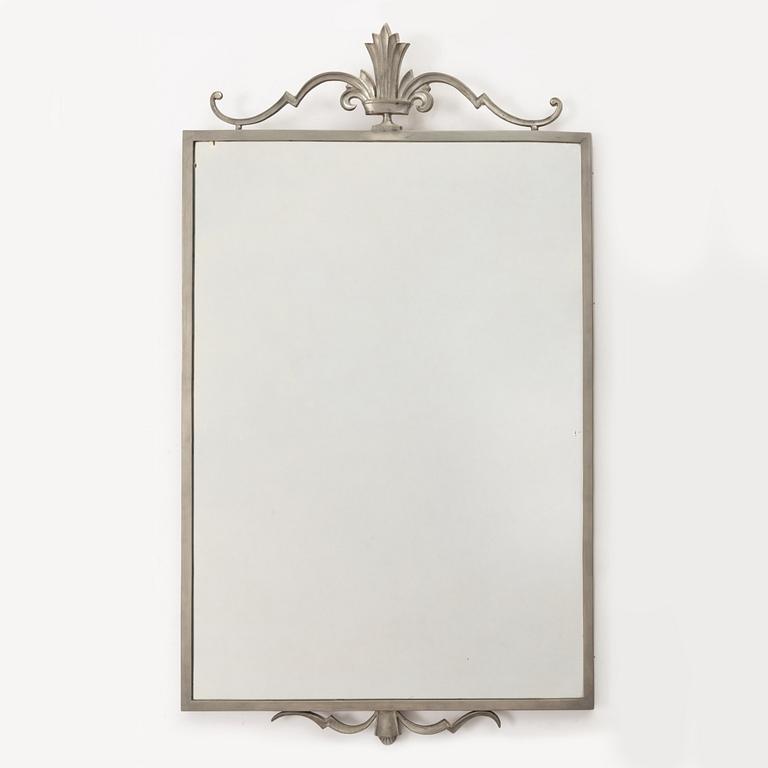 Edvin Ollers, mirror, pewter, Swedish Grace, 1920s/30s.
