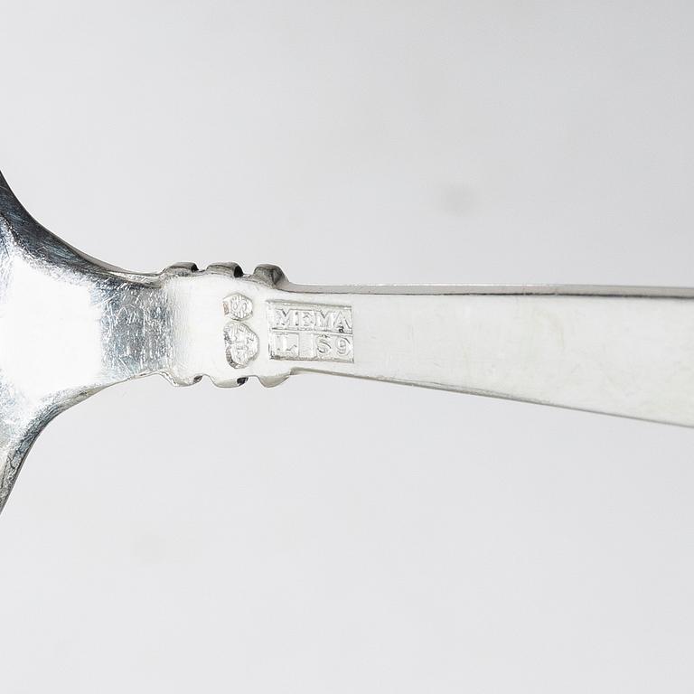 Cutlery set, 100 pieces, silver, "Paris", Mema, Lidköping, 1950s–60s, in fitted case.