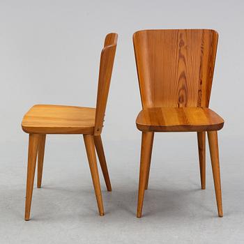 Four pine chairs by Göran Malmvall, second half of the 20th Century.