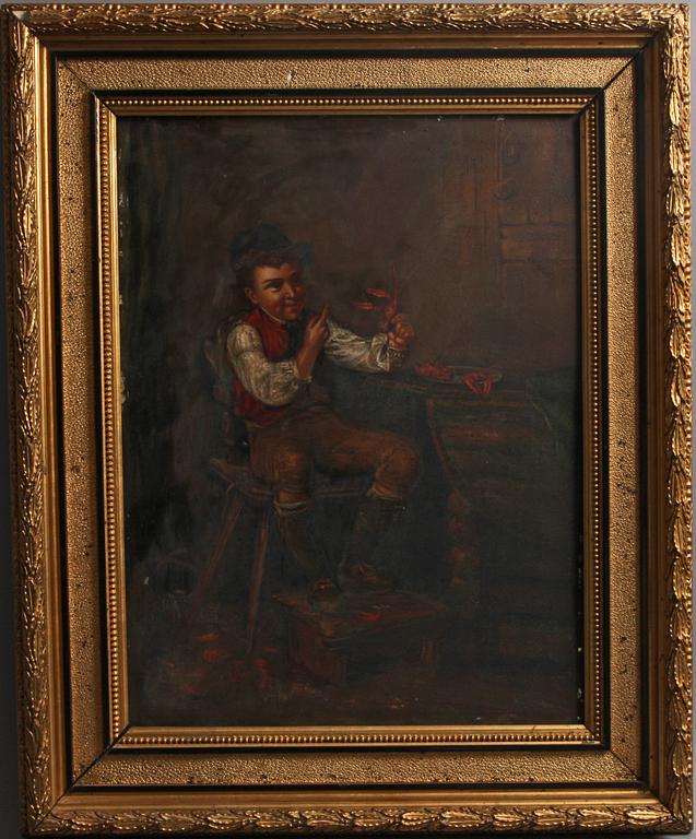 OKÄND KONSTNÄR, 1800-tal, olja på plåt, osign.